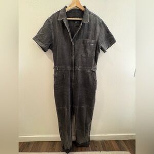 Wildfang - Essential High-Waisted Coverall - Gray Denim